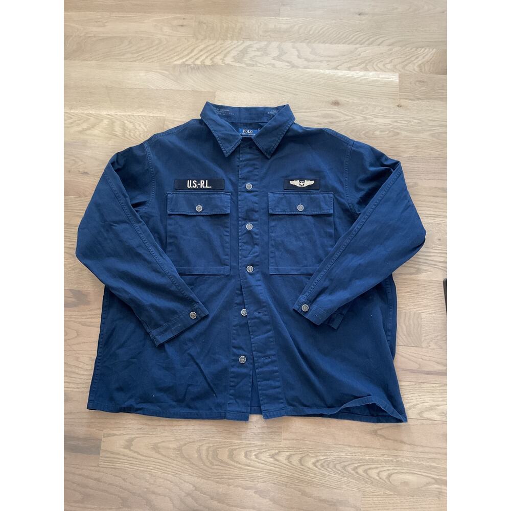 Polo by Ralph Lauren Men’s 2XB Dark Denim Military Jacket